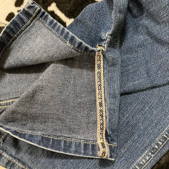 TOMMY HILFIGER Vintage straight leg blue jeans ~ XS SMALL size 4 - 6 denim pants - Picture 11 of 15